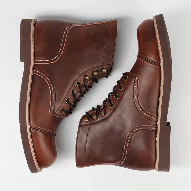 Tools Quality - Winter Vintage Tooling Men Motorcycle Boots