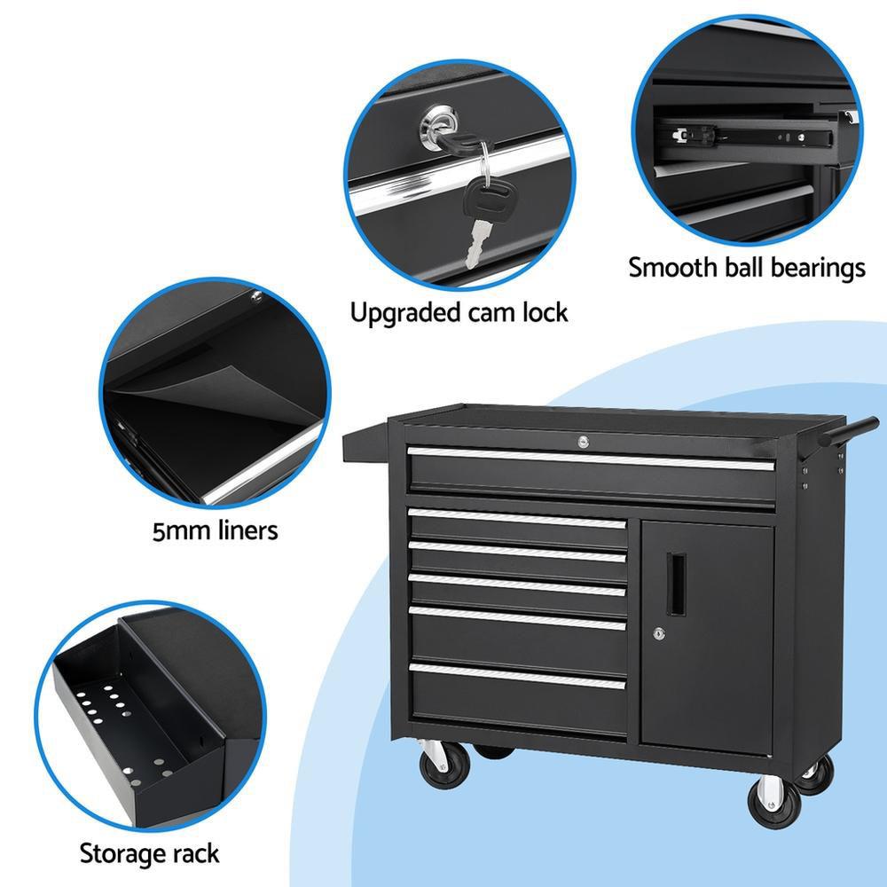 &6 Drawer Tool Box Chest Cabin - Workshop Tools Trolley recension och pris