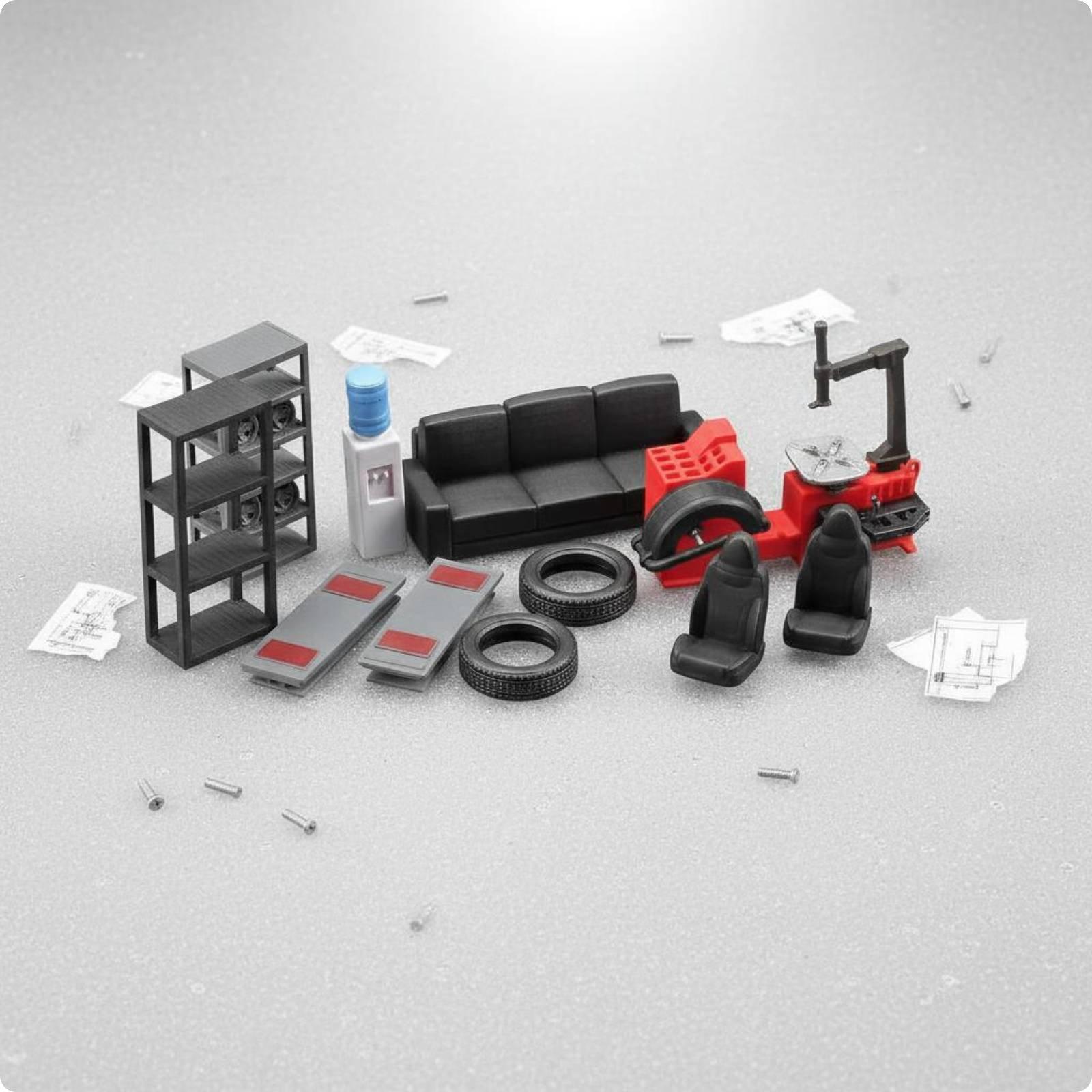 1 64 Miniature Vehicle Repair  - Workshop Tools Photos recension och pris