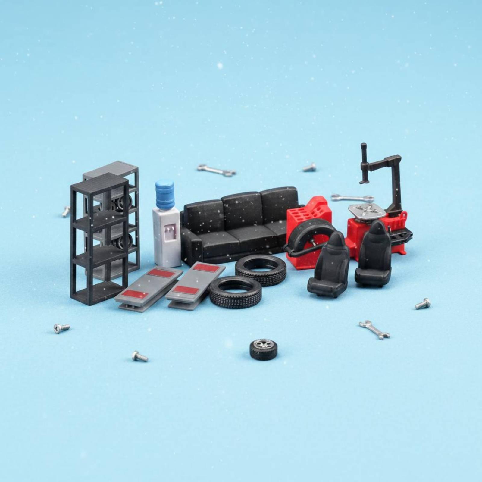 1 64 Miniature Vehicle Repair  - Workshop Tools Photos recension och pris