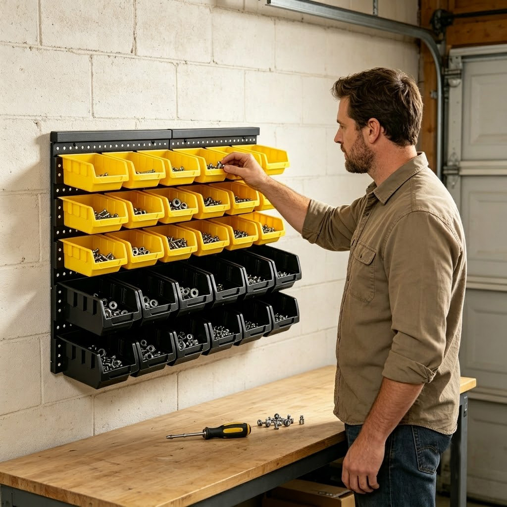 Wall Mounted Storage Bins Orga - Screw Organizer Kit recension och pris