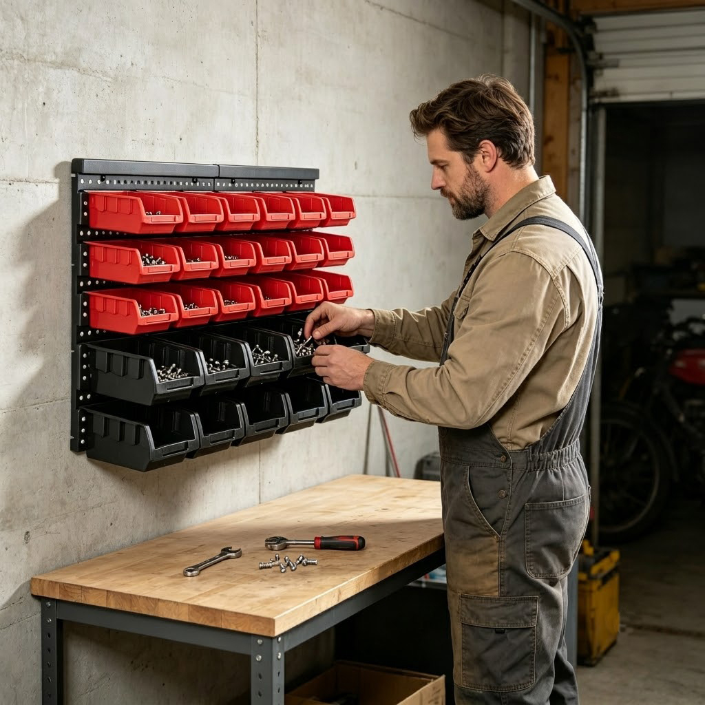 Wall Mounted Storage Bins Orga - Screw Organizer Kit recension och pris
