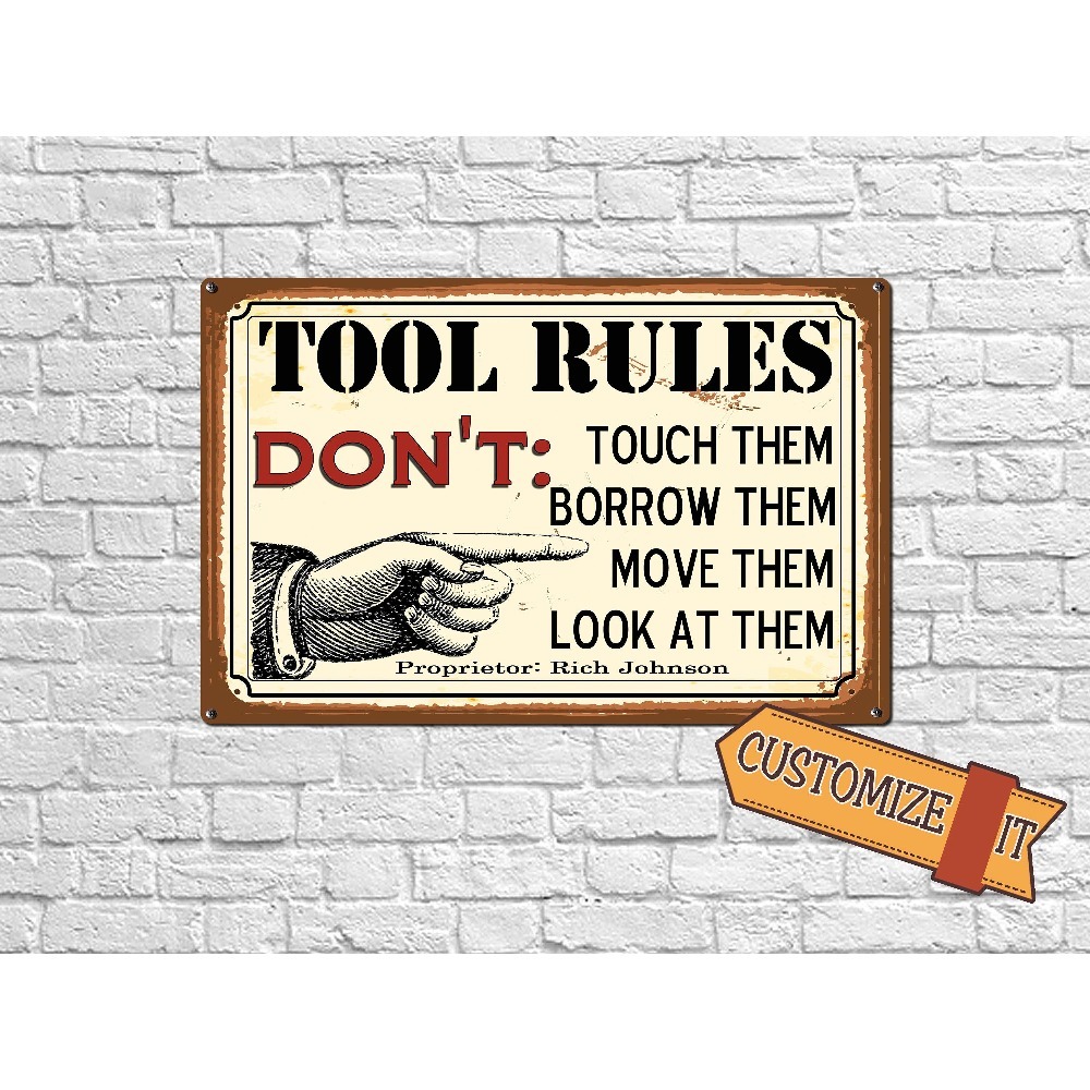 1pc Customizable Tool Rules Me - Workshop Tools And Names recension och pris
