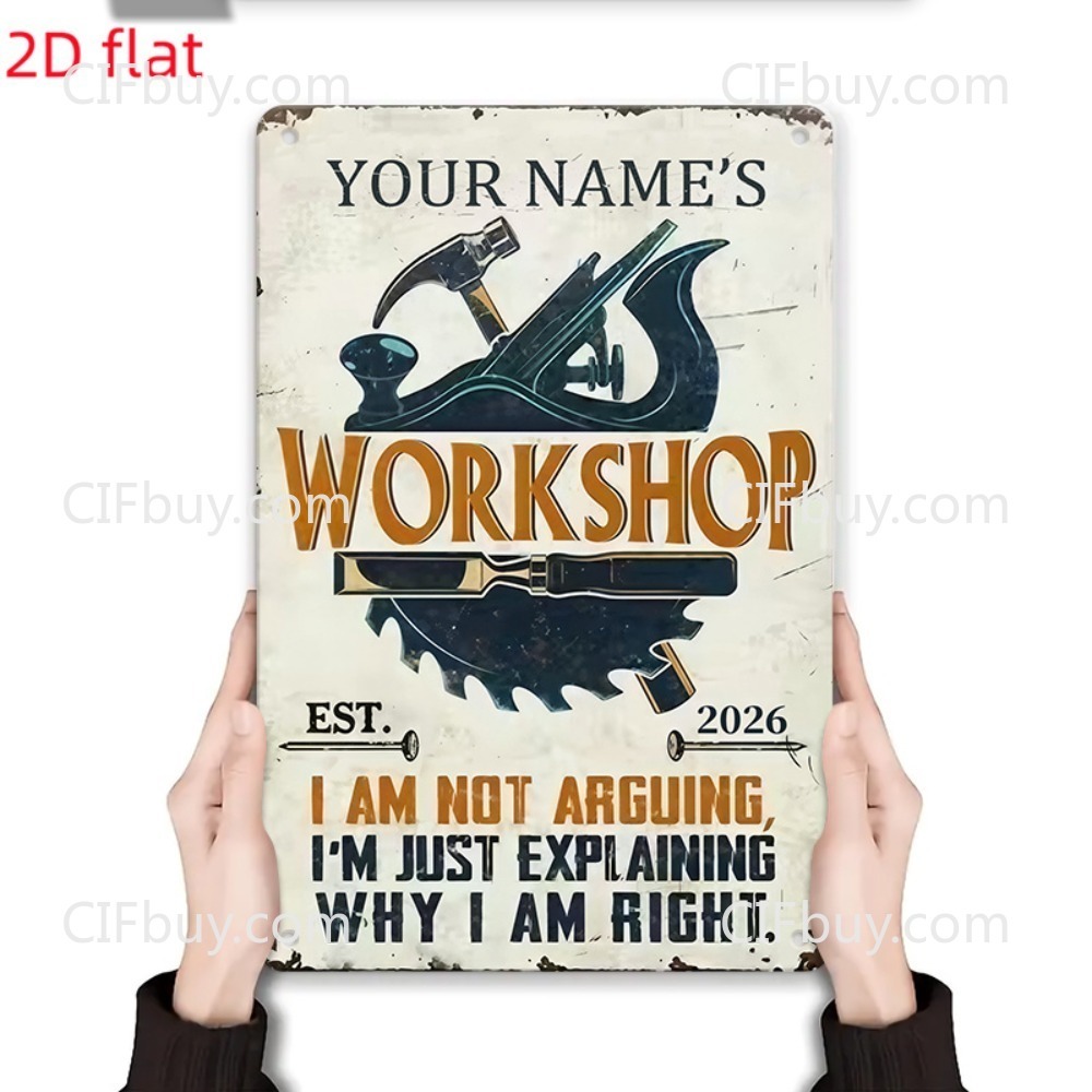 2D Flat Custom Name Workshop C - Workshop Tools And Names recension och pris